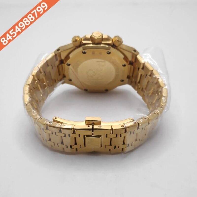 Audemars Piguet Royal Oak Chronograph Full Gold White Dial Swiss Watch - Image 7