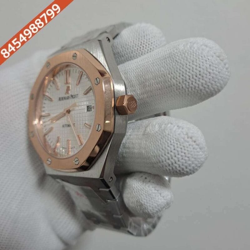 Audemars Piguet Royal Oak Dual Tone White Dial Swiss Automatic Watch - Image 2