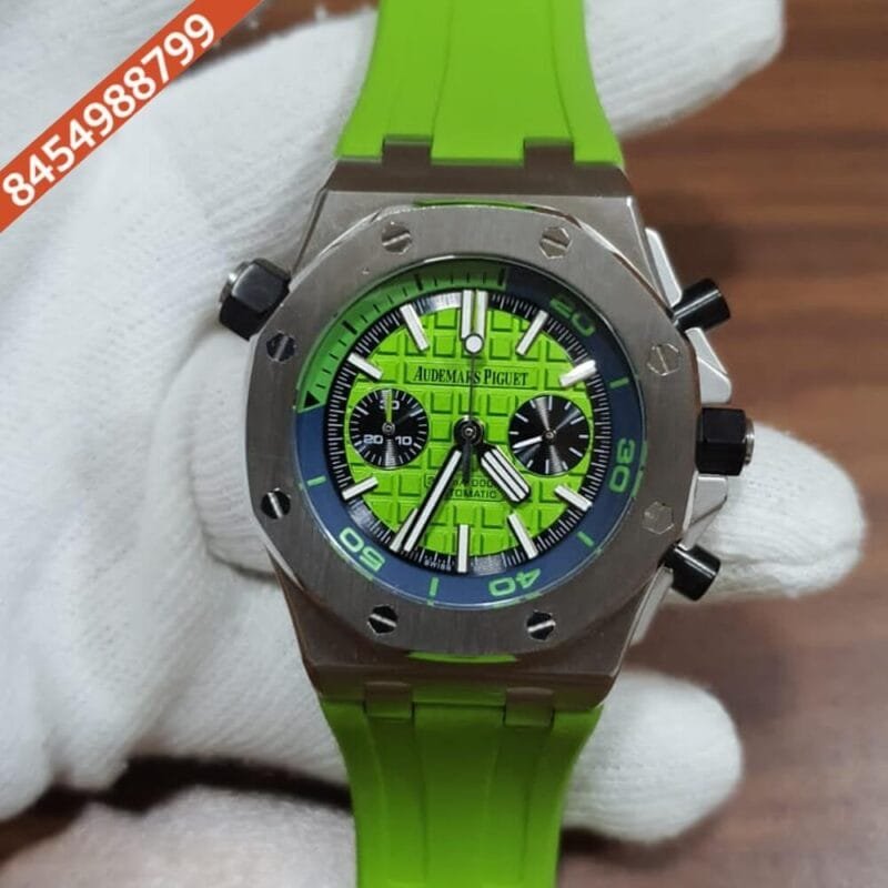 Audemars Piguet Royal Oak Offshore Diver Silver Green Swiss Watch