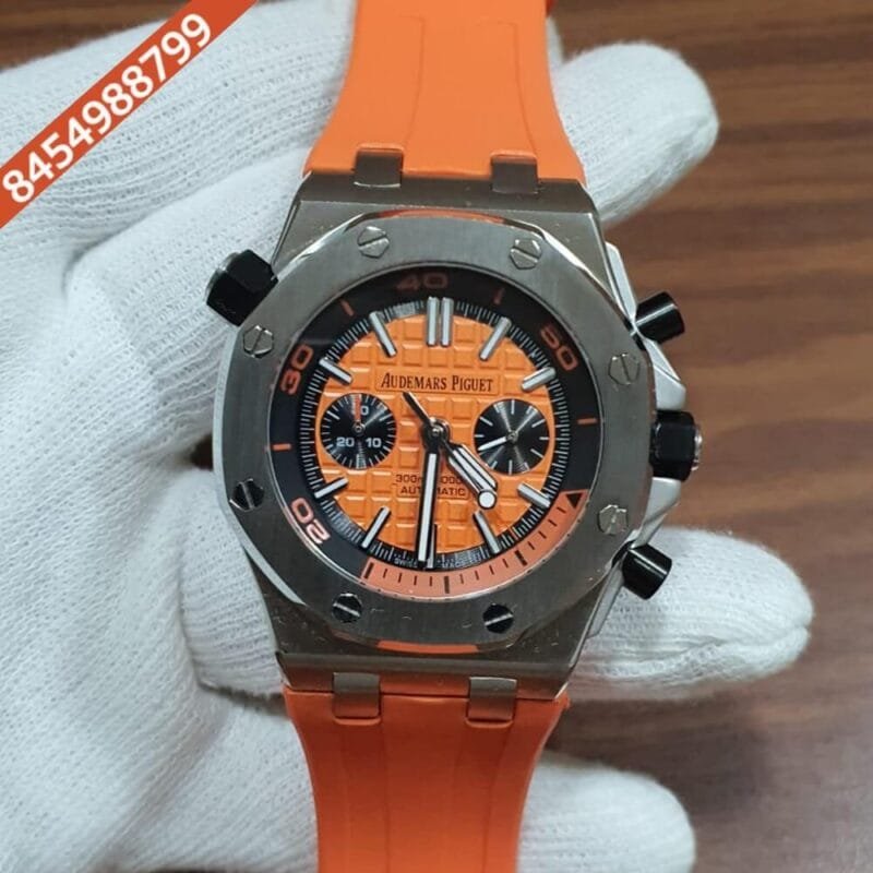 Audemars Piguet Royal Oak Offshore Diver Silver Orange Swiss Watch