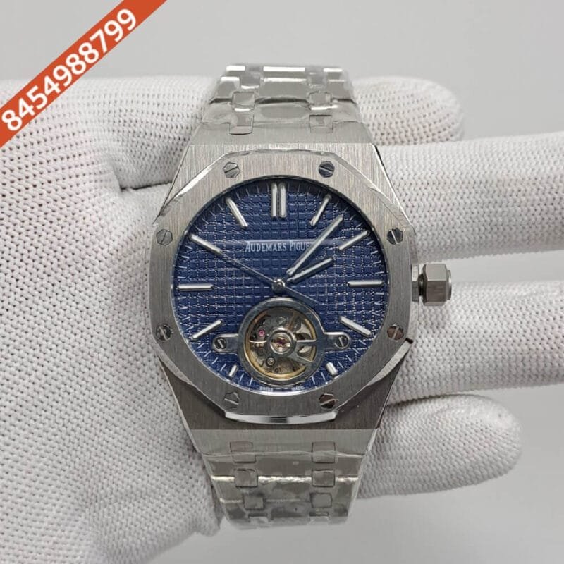 Audemars Piguet Royal Oak Tourbillion Blue Dial Stainless Steel Strap Swiss Automatic Watch
