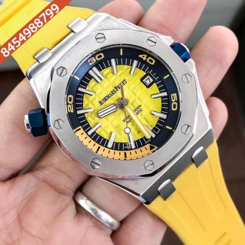 Audemars Piguet Royal Oak Offshore Diver Yellow Swiss Automatic Watch - Image 2