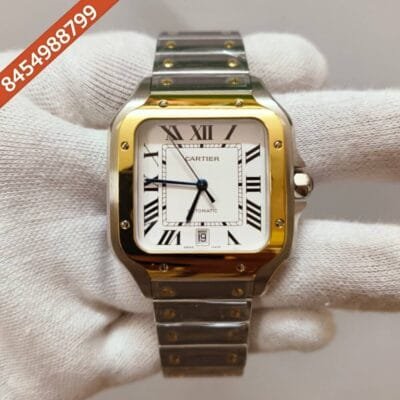 Cartier Santos Steel Gold Swiss ETA Calibre 9611 Automatic Watch