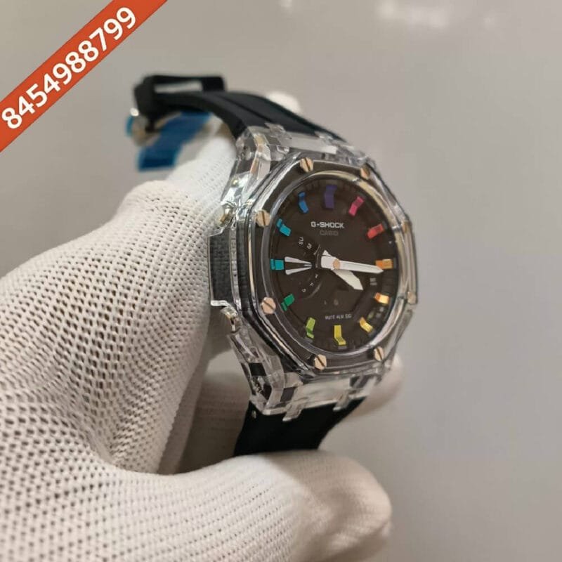 Casio G SHOCK Royal Casioak Custom Rainbow Skeleton Watch - Image 3