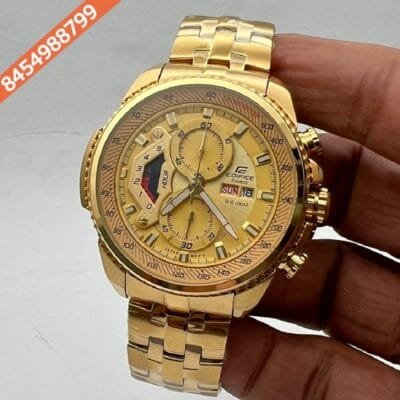 Edifice Full Gold Chronograph Swiss Watch