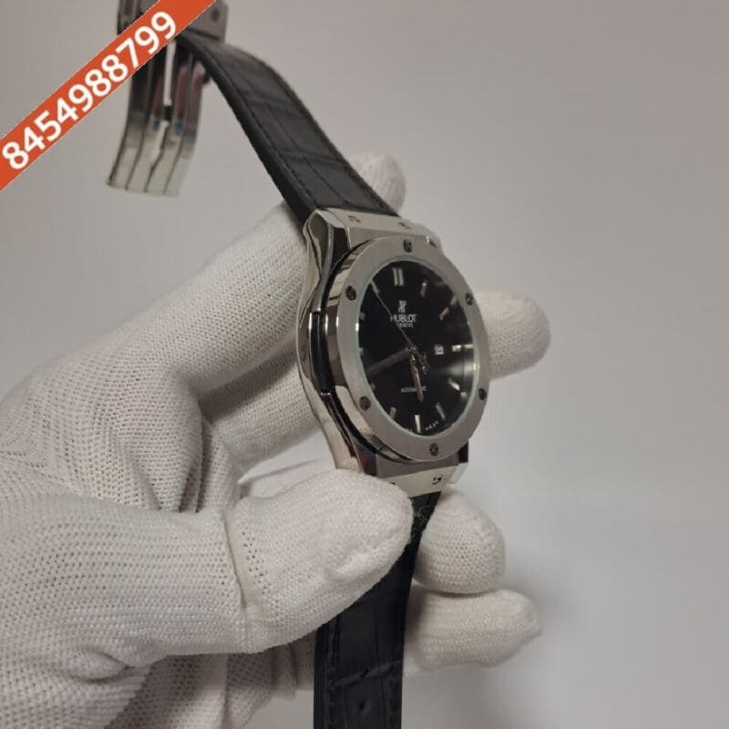 Hublot Classic Fusion Full Black Silver Bezel Swiss Automatic Watch - Image 2