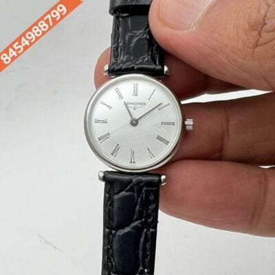 Longines La Grande Classique Roman White Dial Black Leather Strap Swiss Watch