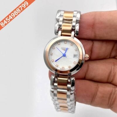 Longines Primaluna Dual Tone Diamond White Dial Swiss Watch