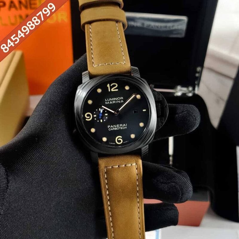Luminor Marina Panerai Carbotech Black Dial Swiss Automatic Watch