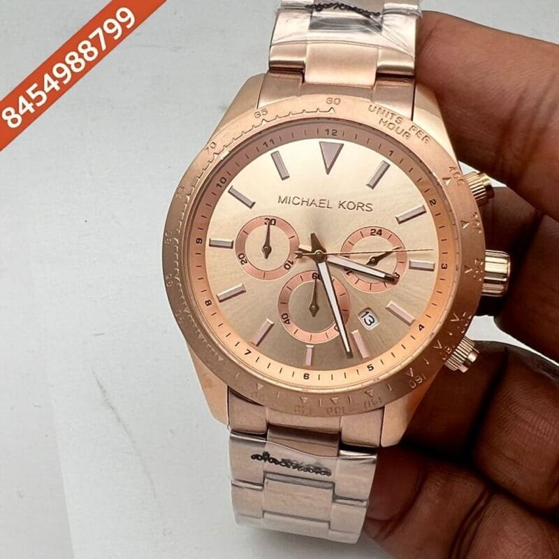 Michael Kors Bayville Full Rose Gold Chronograph Swiss Watch