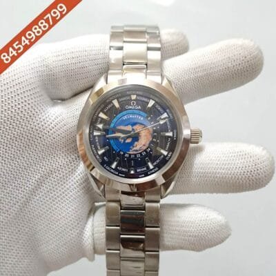 Omega Seamaster Aqua Tera World Time Blue Dial Stainless Steel Swiss Automatic Watch