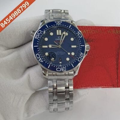 Omega Seamaster Diver 300 Professional Steel Blue Dial Swiss ETA Calibre 8800 Automatic Movement Watch