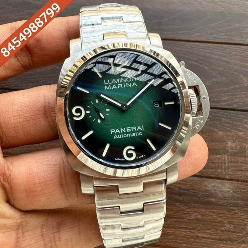 Panerai GMT Steel Green & black Dial Swiss Automatic Watch