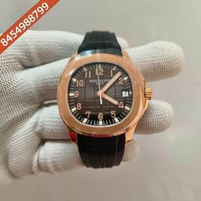 Patek Philippe Aquanaut Rose Gold Black Rubber Strap Swiss ETA Caliber 5168G Valjoux Movement Automatic Watch