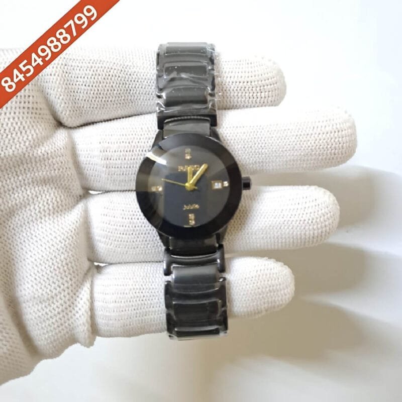 Rado Centrix Silver Full Black Ceramic Watch