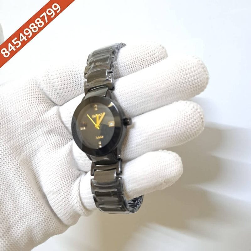 Rado Centrix Silver Full Black Ceramic Watch - Image 3