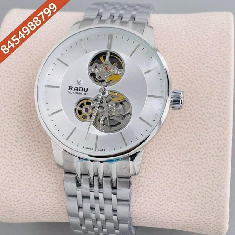 Rado Coupole Classic Open Heart Steel White Dial Swiss Automatic Watch
