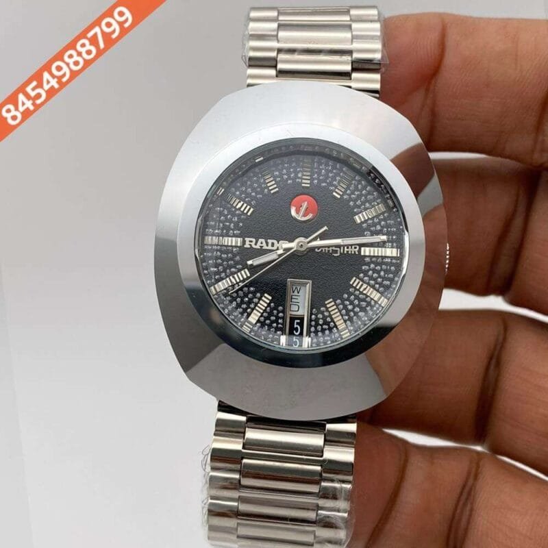 Rado Dia Star Full Silver Black Dial Swiss Automatic Watch