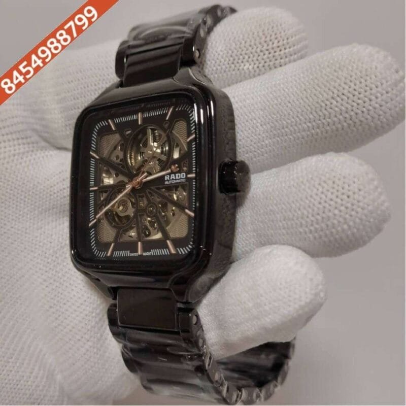 Rado True Square Open Heart Black Ceramic Swiss Automatic Watch - Image 3