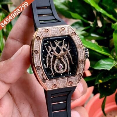 Richard Mille 19-01 Spyder Rose Gold & Diamond Swiss ETA Automatic Watch