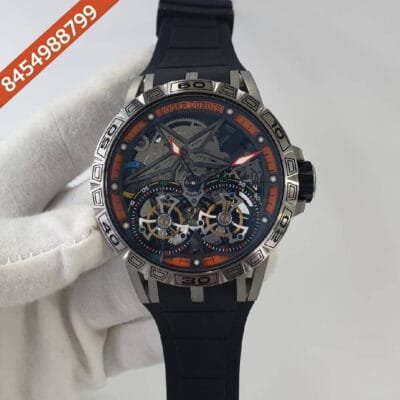 Roger Dubuis EXCALIBUR SPIDER Steel Skeleton Dial Swiss Automatic Watch