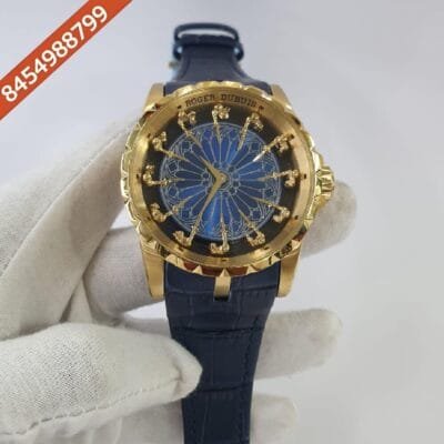 Roger Dubuis Excalibur Knights Of The Round Gold Blue Dial Swiss Automatic Watch