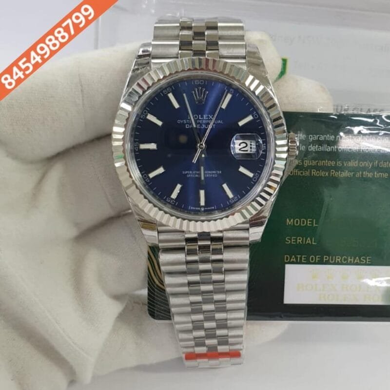 Rolex Date Just Dark Blue Dial Swiss ETA Calibre 3235 Automatic Movement Watch