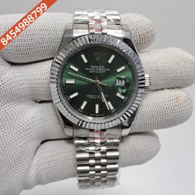 Rolex Date -Just Stick Marker Green Dial Swiss Automatic Watch