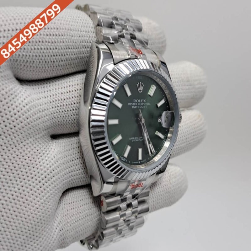 Rolex Date -Just Stick Marker Green Dial Swiss Automatic Watch - Image 2