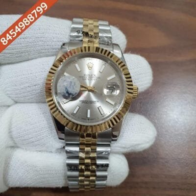 Rolex Date just Dual Tone Silver Dial Swiss Automatic Watch