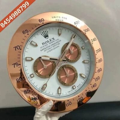 Rolex Daytona Rose Gold White Dial Wall Clock