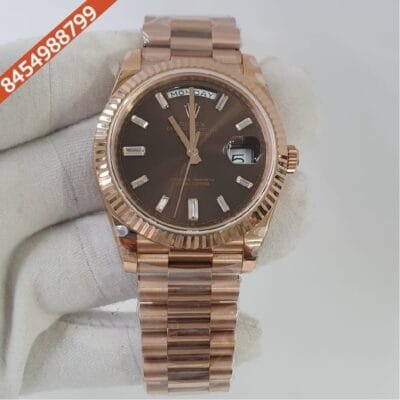 Rolex Day–Date Rose Gold Stick Marking Swiss ETA Calibre 3255 Automatic
