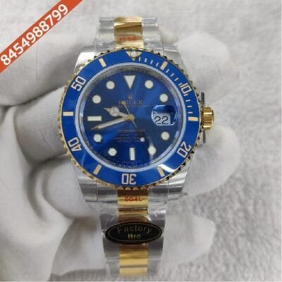 Rolex Submariner Dual Tone Blue Dial Swiss ETA Calibre 3235 Automatic Movement Watch