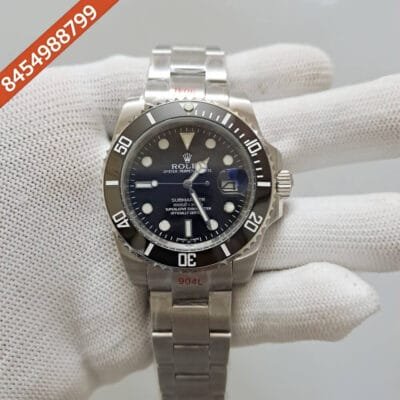 Rolex Submariner Silver Black Dial Swiss Automatic Watch