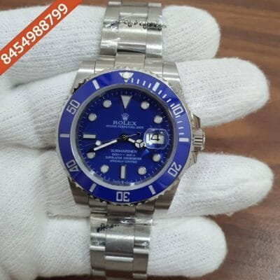 Rolex Submariner Silver Blue Dial Swiss Automatic Watch