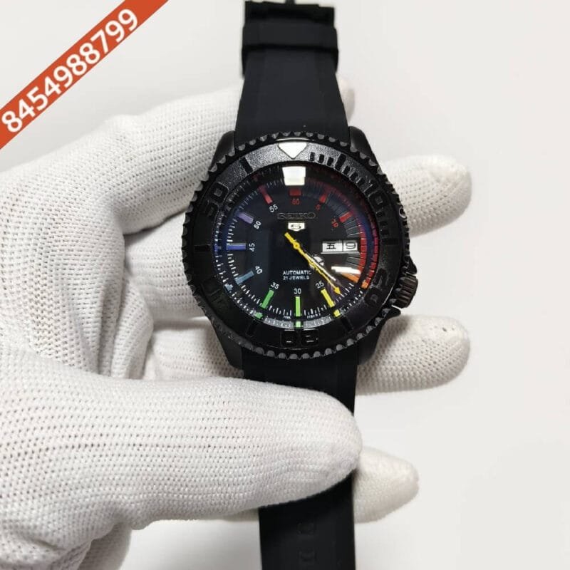 Seiko Rainbow Mod Full Black Swiss Automatic Watch