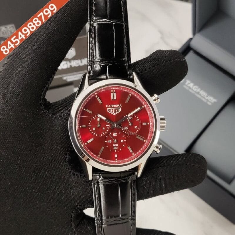 TAG Heuer Carrera Chronograph Limited Edition 600 Red Dial Swiss Watch