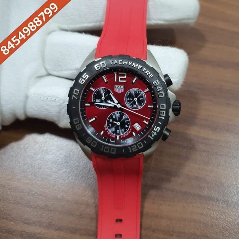 Tag Heuer Formula 1 Chronograph Steel Red Limited Edition Swiss Watch