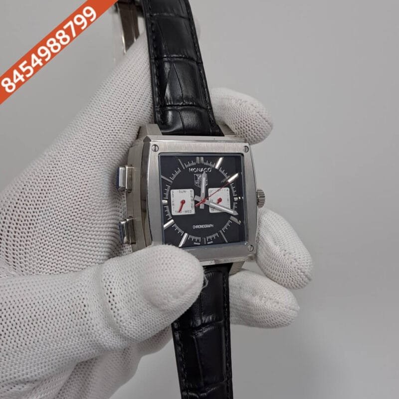 Tag Heuer Monaco Caliber 12 Black Dial Swiss Watch - Image 2