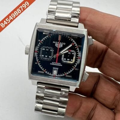 Tag Heuer Monaco Caliber 12 Steel Black Dial Swiss Watch