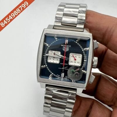 Tag Heuer Monaco Caliber 12 Steel Black Dial Swiss Watch