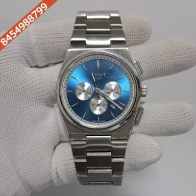 Tissot 1853 T-Classic PRX Steel Blue Dial Chronograph Swiss Watch