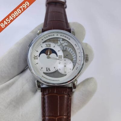 A. Lange & Shone Grand Lange 1 Moon Phase Silver White Swiss Automatic Watch