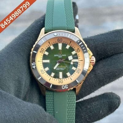 Breitling Super Ocean 44 Kelly Slater Green Dial Green Rubber Strap Swiss Automatic Watch