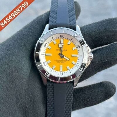 Breitling Super Ocean 44 Kelly Slater Yellow Dial Black Rubber Strap Swiss Automatic Watch