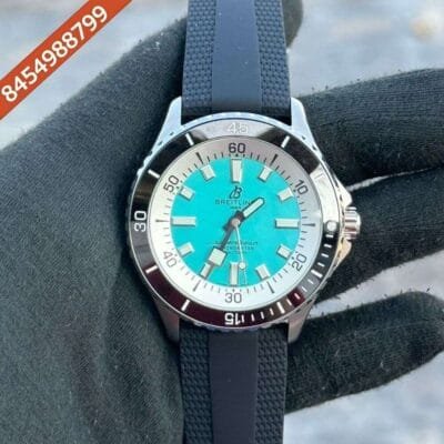 Breitling Super Ocean 44 Kelly Slater tiffniy Dial Black Rubber Strap Swiss Automatic Watch