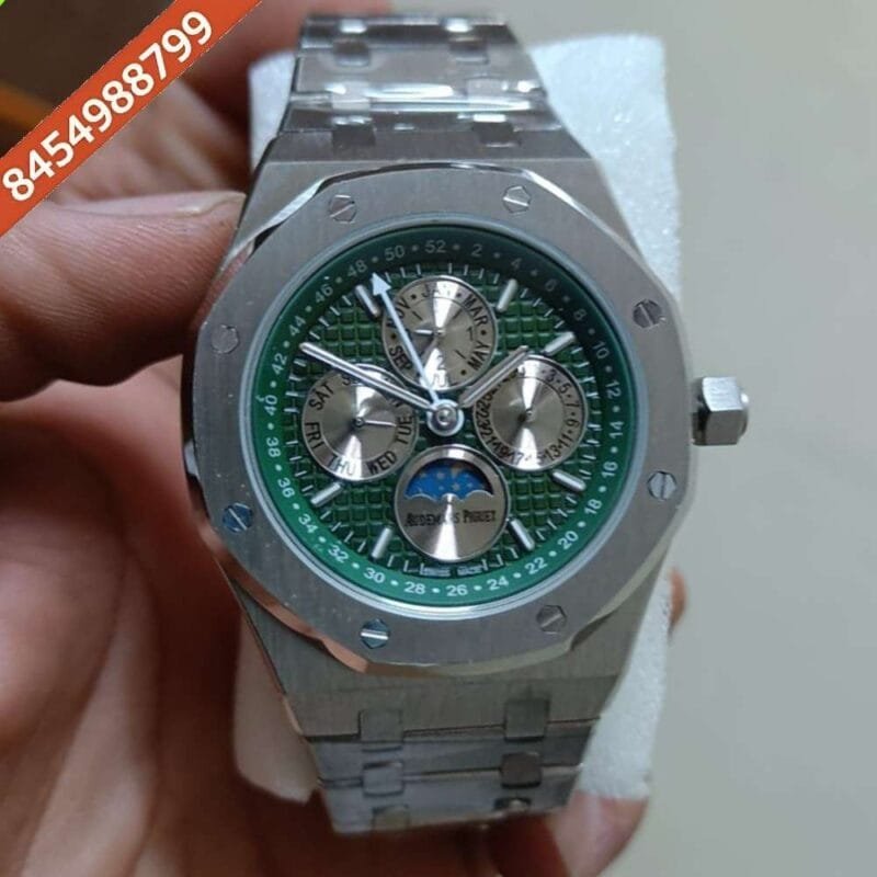 Audemars Piguet Royal Perceptual Calender Silver Green Dial Swiss Automatic Watch