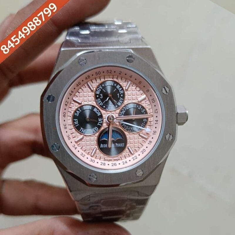 Audemars Piguet Royal Perceptual Calender Silver Salmon Dial Swiss Automatic Watch