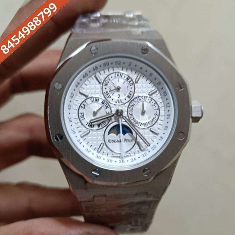Audemars Piguet Royal Perceptual Calender Silver White Dial Swiss Automatic Watch