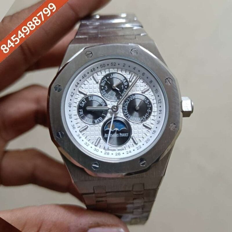 Audemars Piguet Royal Perceptual Calender Silver White Dial Swiss Automatic Watch